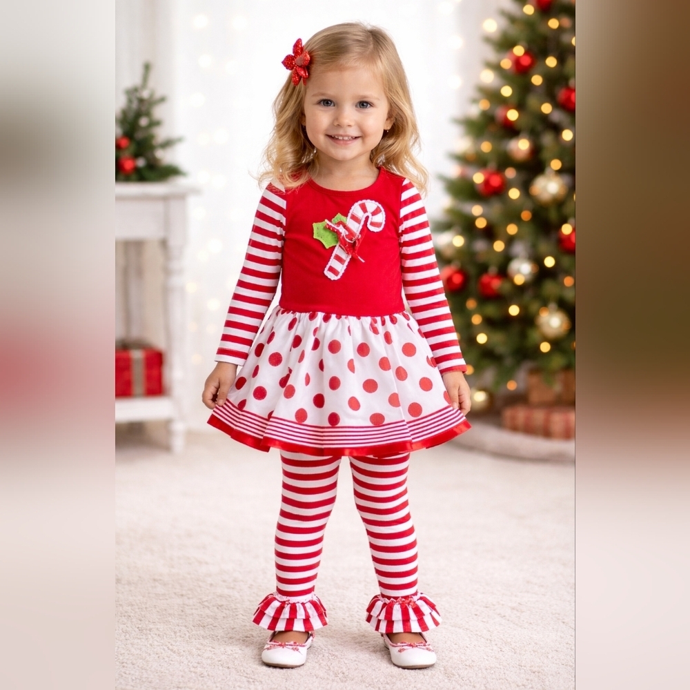 Emily Rose 3T Candy Cane Holiday Outift